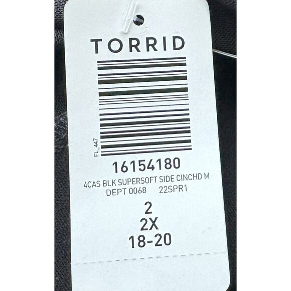 Torrid Black Super Soft Cinched Bodycon Lined Skirt Size 2X NWT - Picture 4 of 4